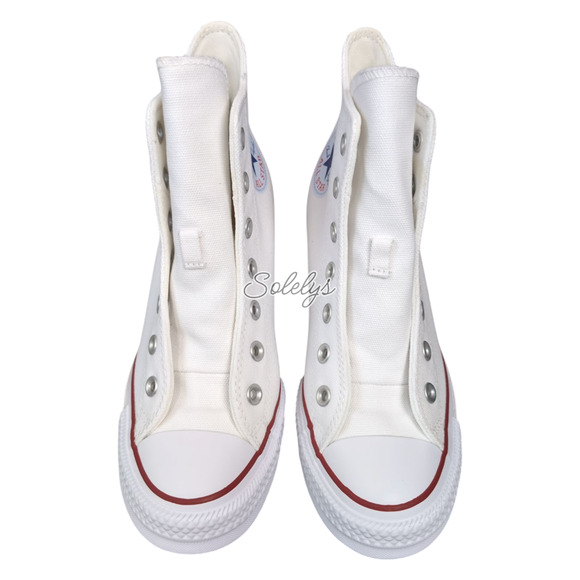 Converse Chuck Taylor All Star Hidden Wedge Platform White Sneaker 10 NEW - Picture 9 of 11